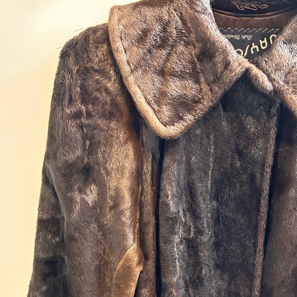 Real FUR  Brown Teddy Jacket with Fluffy Texture-M - Picture 3 of 16